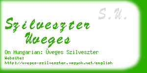 szilveszter uveges business card